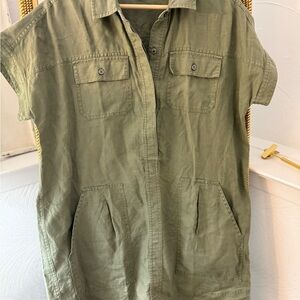Lord & Taylor Olive Utility Dress